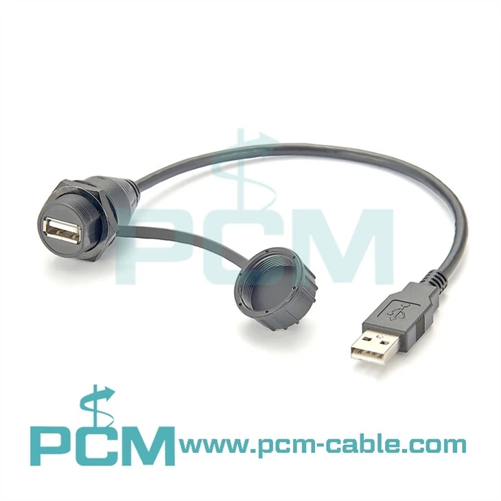 IP67 veekindel USB pikenduskaabli paneelikinnitus