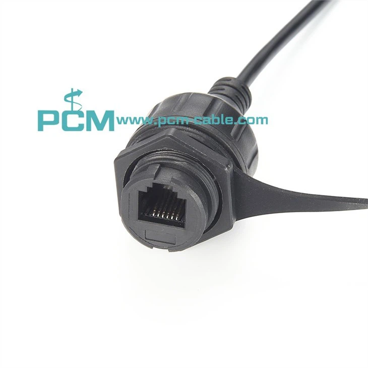 RJ12 waterproof extension cable with cover