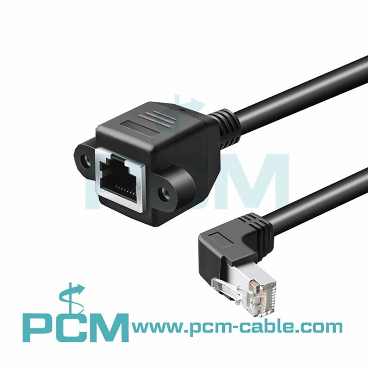 Nurga all RJ45 Etherneti pikenduskaabli paneeli kinnitus