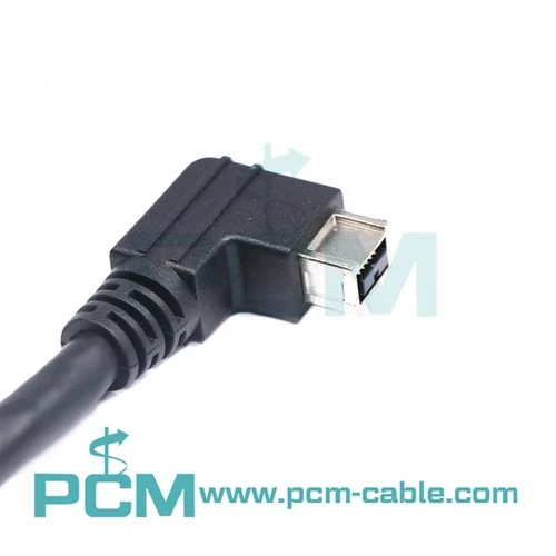 Firewire 800 IEEE 1394 9 Pin 90 kraadi nurga andmeside videokaabel