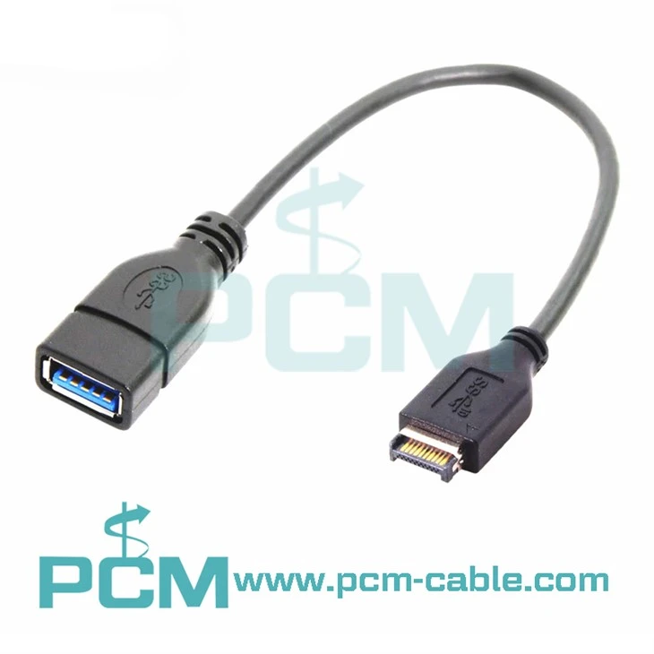 USB 3.1 esipaneeli päis Type-E isane USB 3.0 Type-A emane kaabel