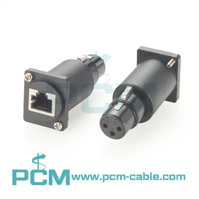 XLR kuni RJ45 naissoost paneeli kinnitusühendus