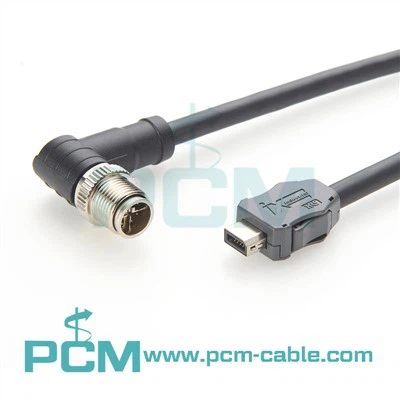 90 -kraadine täisnurk M12 x - kood IX Cat6a kaablile