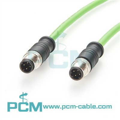 M12 PROFIINET CABLE D -KOOD 4 PINNA tööstuslik Etherneti kaabel Baumer Omroni haige kooderi anduri kaamera jaoks