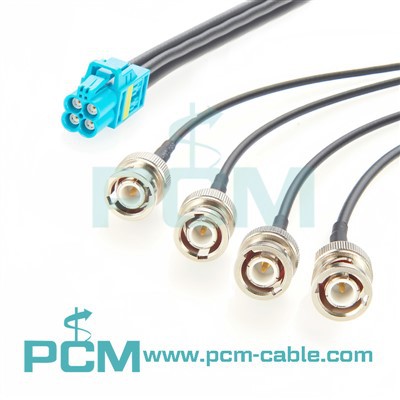 Mini Fakra 4 1 kuni BNC meessoost traadi rakmed